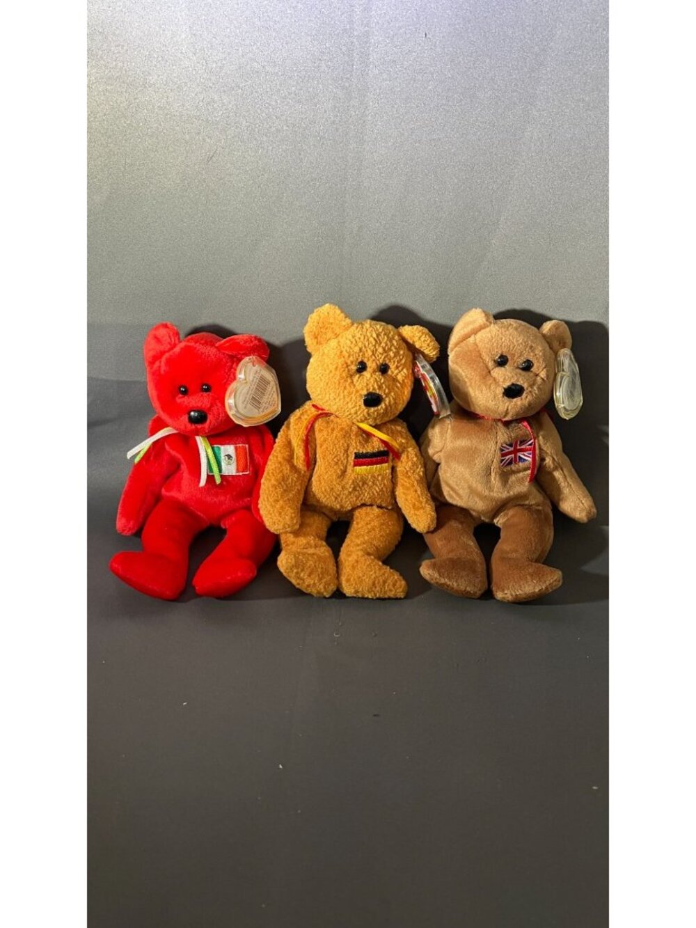 Beanie Babies International Trio Mexico Germany UK Plush Collectibles